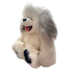24K Polar Puff Old English Sheepdog Plush 15" White Gray Stuffed Dog